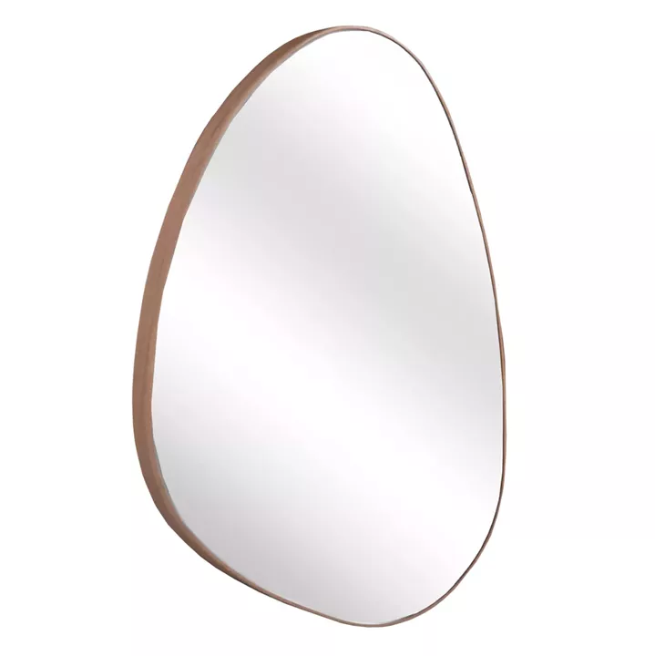 WALL MIRROR IRREGU HM4487.03 MDF FRAME IN NATURAL WOOD COLORING 60x80Hcm.