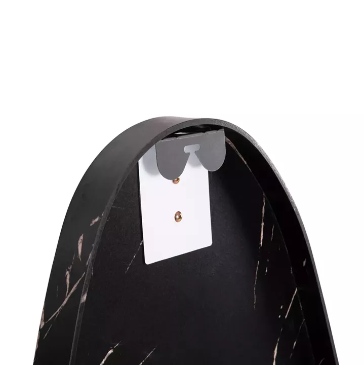 WALL MIRROR CRITHER HM4486.01 MDF FRAME IN BLACK MARBLE COLORING 49x140Hcm.