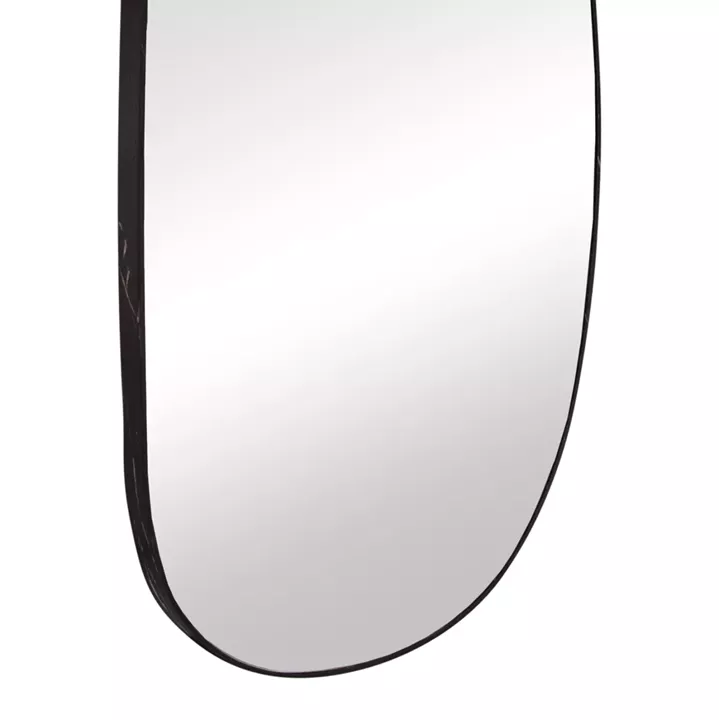 WALL MIRROR CRITHER HM4486.01 MDF FRAME IN BLACK MARBLE COLORING 49x140Hcm.