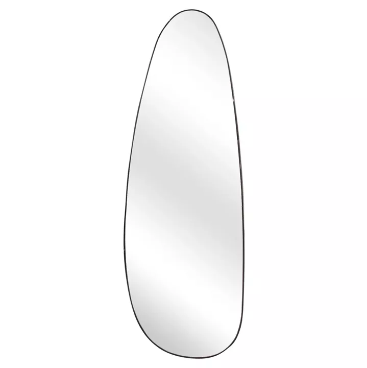 WALL MIRROR CRITHER HM4486.01 MDF FRAME IN BLACK MARBLE COLORING 49x140Hcm.