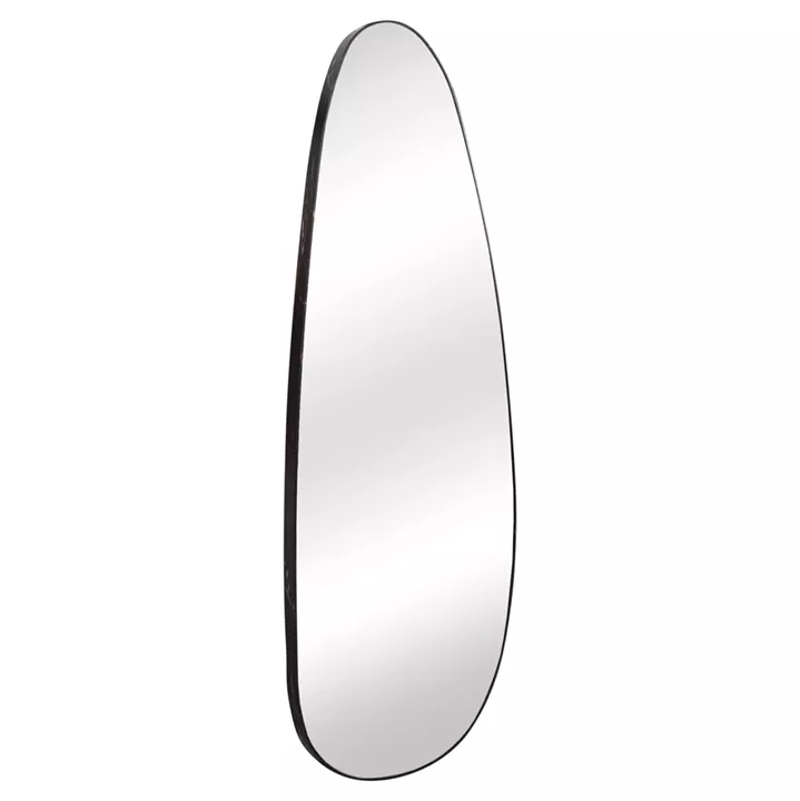 WALL MIRROR CRITHER HM4486.01 MDF FRAME IN BLACK MARBLE COLORING 49x140Hcm.