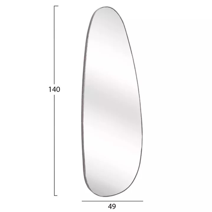 WALL MIRROR CRITHER HM4486.02 MDF FRAME IN GREY MARBLE COLORING 49x140Hcm.