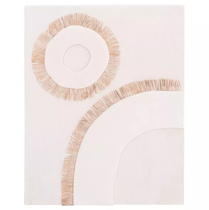 WALL DECOR PANEL RECTANGLE SERIES SANTORINI HM4534 MDF IN OFF WHITE COLOR-DECOR IN BEIGE 48x4.5(thickness)x60Hcm.