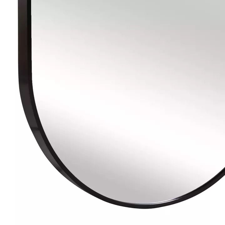 WALL MIRROR SERIES ARCHER HM4500.01 OVAL ALUMINUM FRAME IN BLACK 59x79Hcm.