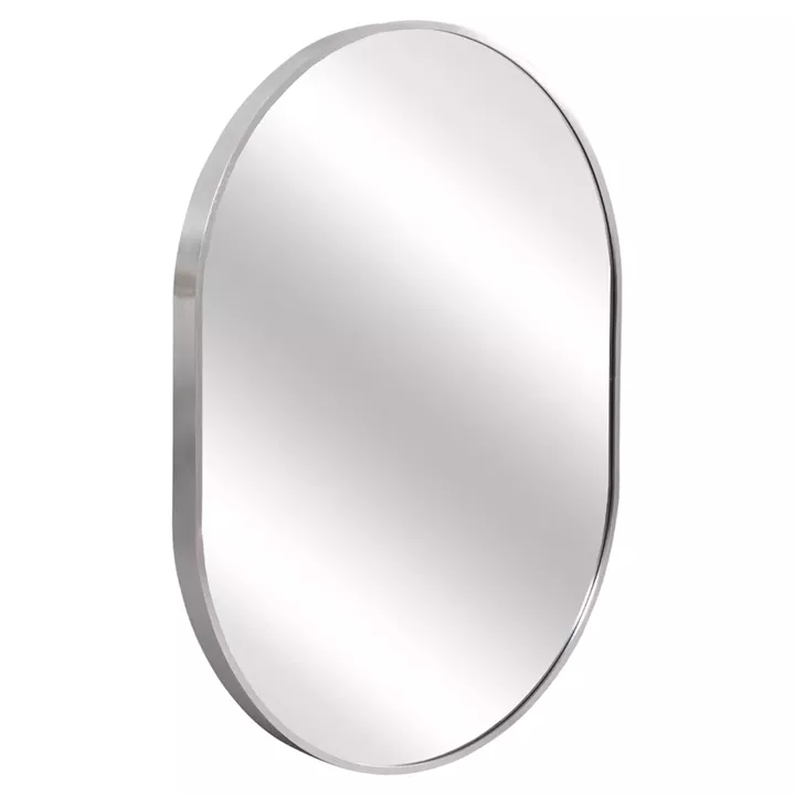 WALL MIRROR SERIES ARCHER HM4500.40 OVAL ALUMINUM FRAME IN SILVER 59x79Hcm.