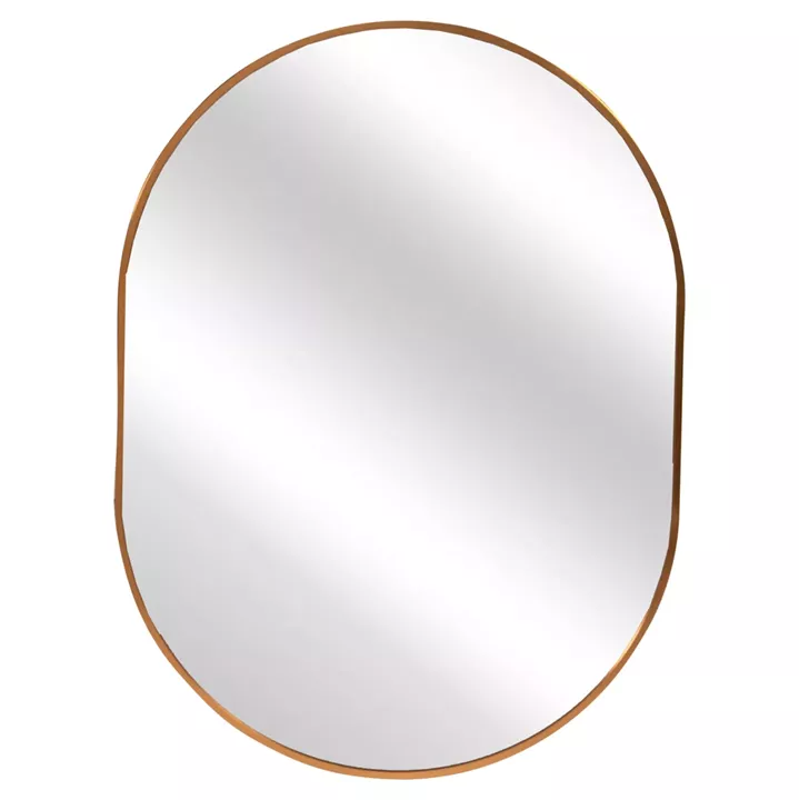 WALL MIRROR SERIES ARCHER HM4500.30 OVAL ALUMINUM FRAME IN GOLDEN 59x79Hcm.