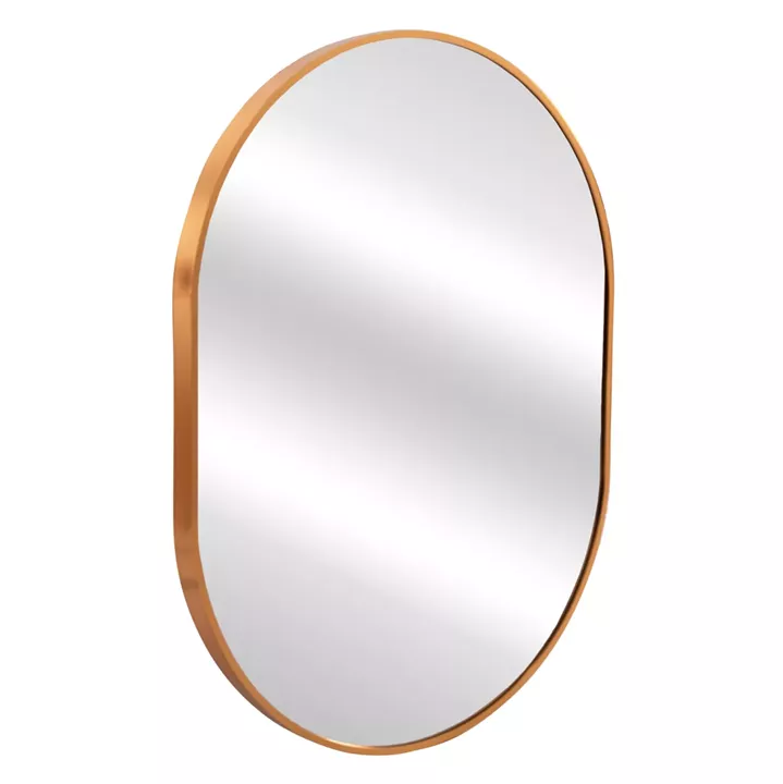 WALL MIRROR SERIES ARCHER HM4500.30 OVAL ALUMINUM FRAME IN GOLDEN 59x79Hcm.