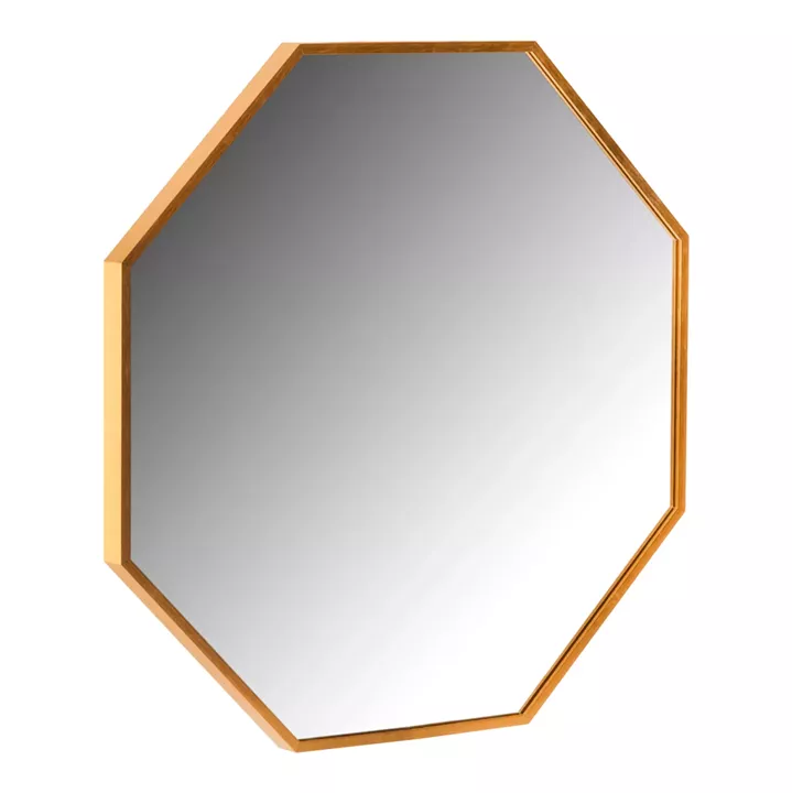 WALL MIRROR SERIES ARCHER HM4499.30 OCTAGON ALUMINUM FRAME IN GOLDEN Φ74cm.