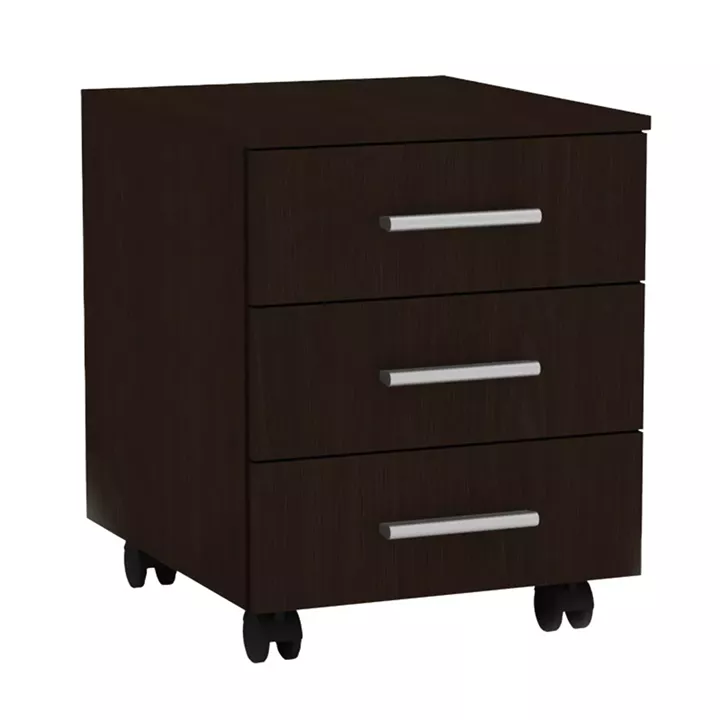 Wheeled chest of drawers Luke pakoworld wenge 40x48.5x53.5cm