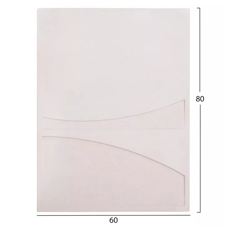 WALL DECOR PANEL RECTANGLE SERIES SANTORINI HM4510 MDF IN OFF-WHITE COLOR 60x4(thickness)x80Hcm.