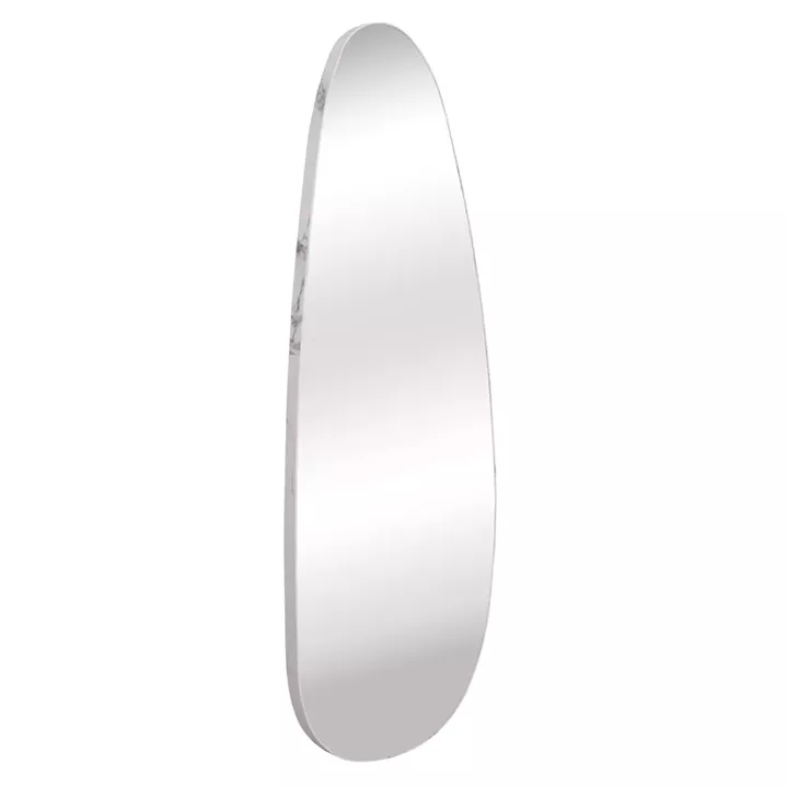 WALL MIRROR CRITHER HM4486.05 MDF FRAME IN WHITE MARBLE COLORING 49x140Hcm.