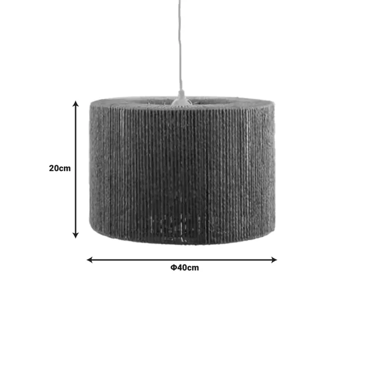 Ceiling light Sento Inart E27 rope in natural color D40χ20cm