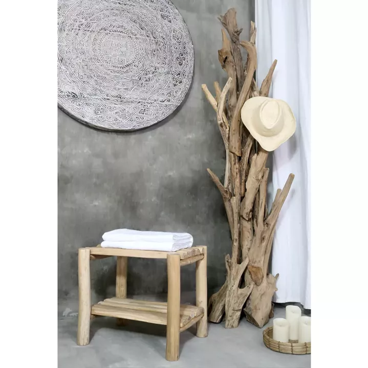 FLOOR STANDING HANGER HM9367 SOLID TEAK NATURAL 36x30x183Hcm.