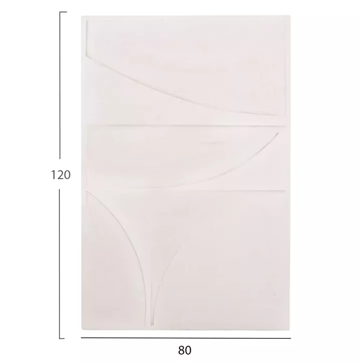 WALL DECOR PANEL SERIES SANTORINI HM4505 MDF IN OFF-WHITE COLOR 80x4(thickness)x120Hcm.