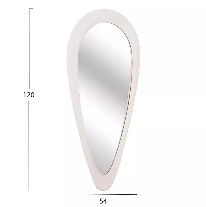 WALL MIRROR SERIES SANTORINI HM4512 MDF IN OFF-WHITE 54x3,5x120Hcm.