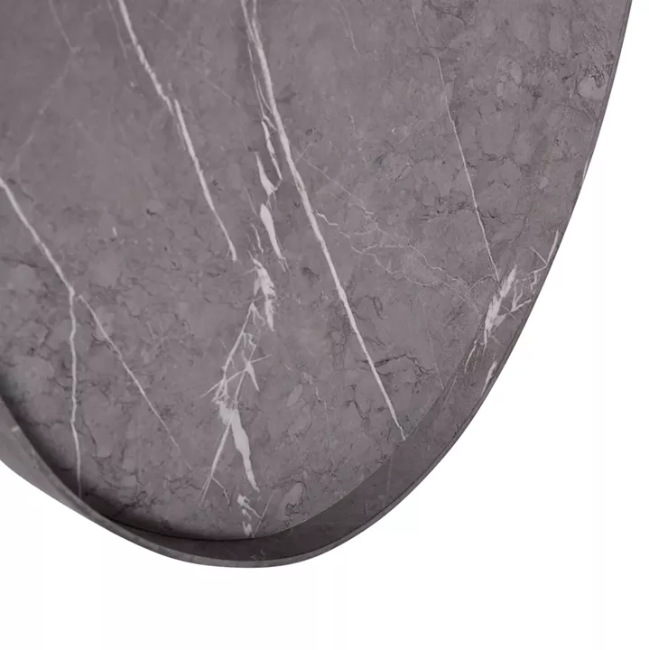 WALL MIRROR DROP HM4488.02 MDF FRAME IN GREY MARBLE COLORING 50x80Hcm.