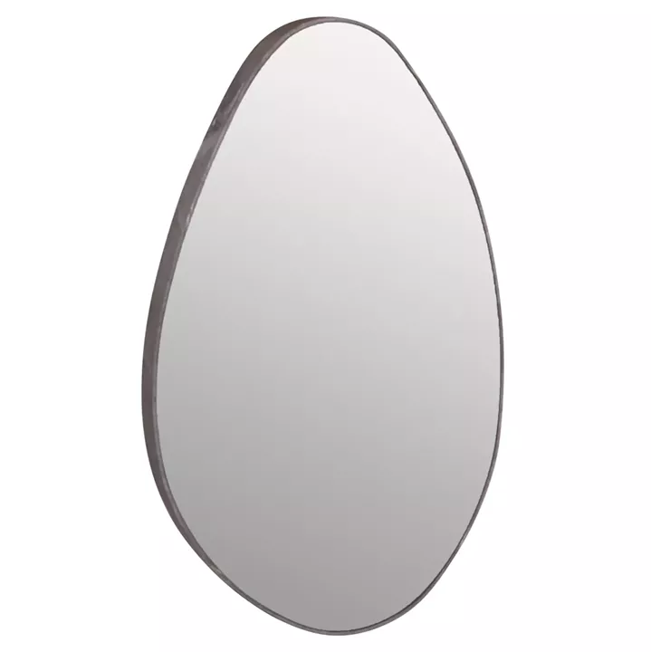 WALL MIRROR DROP HM4488.02 MDF FRAME IN GREY MARBLE COLORING 50x80Hcm.