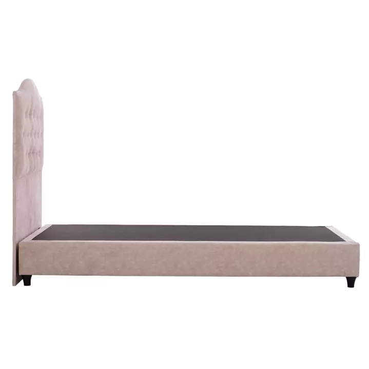 HM651.22 bed MALENA, beige velvet, 90x200
