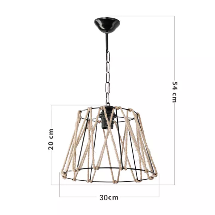 Ceiling light PWL-1114 pakoworld Ε27 black-beige 30x20cm