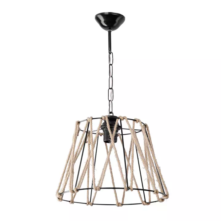 Ceiling light PWL-1114 pakoworld Ε27 black-beige 30x20cm