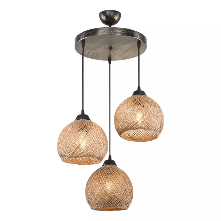 Ceiling light PWL-1121 pakoworld Ε27 brown D40x75cm