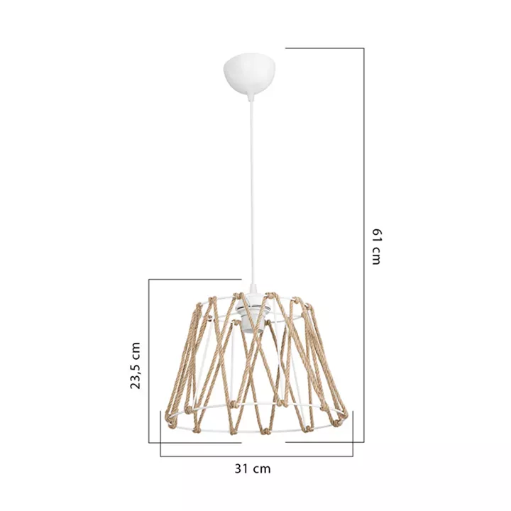 Ceiling light PWL-1160 pakoworld Ε27 beige D31x23.5cm