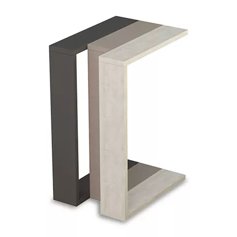 End table Muju pakoworld Antracite - Light mocha- Antique White 40x30x57cm