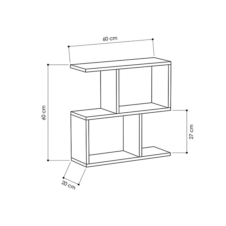 Side table Homemania pakoworld grey antique 60x20x60cmm