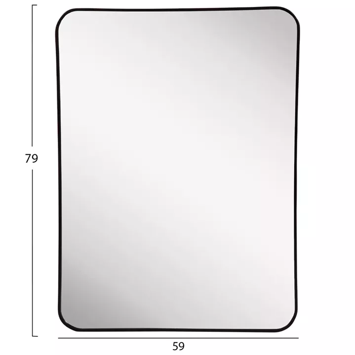 WALL MIRROR SERIES ARCHER HM4502 ALUMINUM FRAME IN BLACK 59x79Hcm.