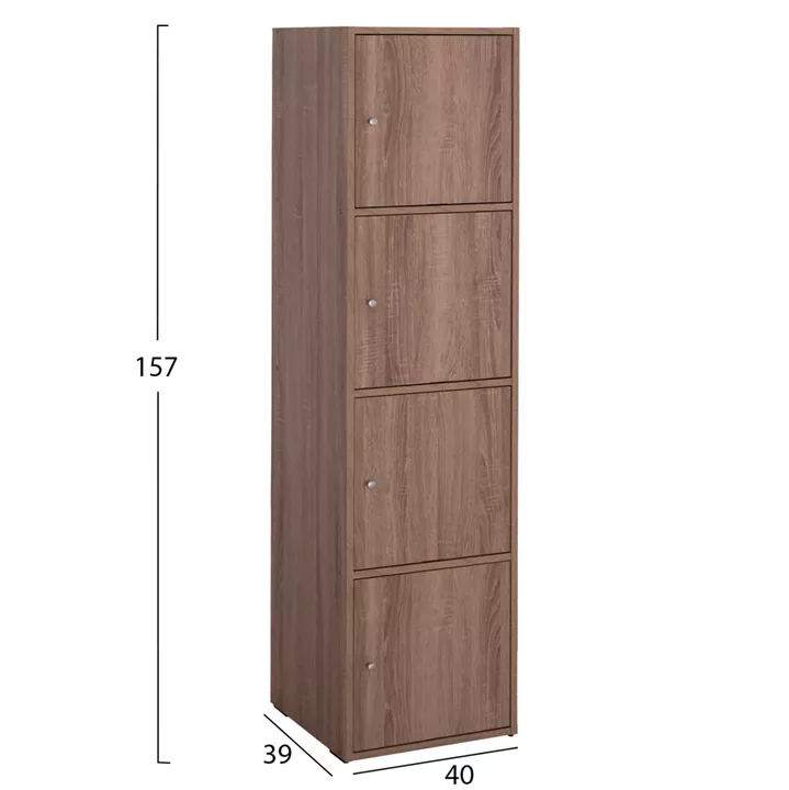 CABINET SORIANO HM9940.11 DARK OAK MELAMINE 40x39-41x157Hcm.