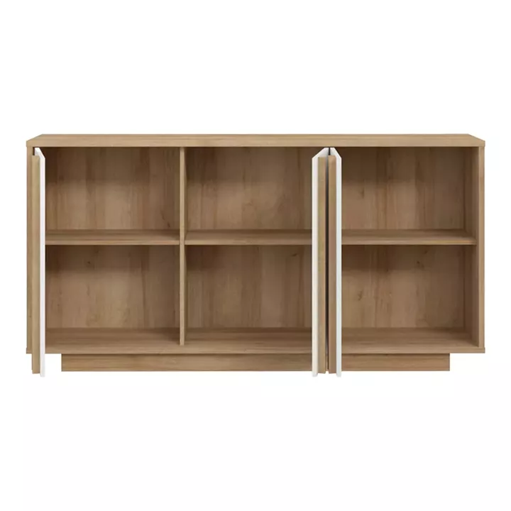 Chesto pakoworld melamine buffet in white and oak color 169.2x42x87cm