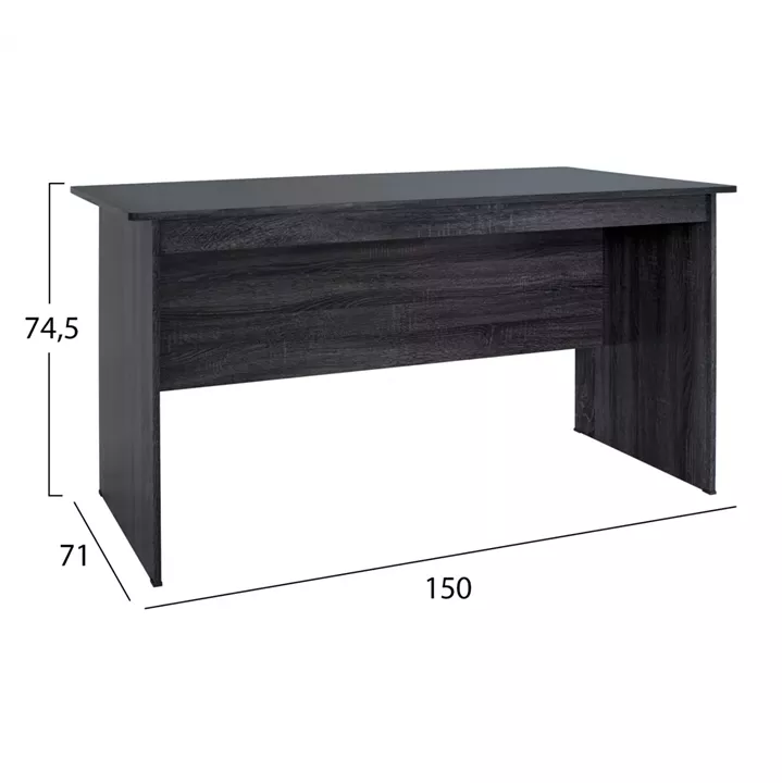 Office melamine 150x71x74.5 HM2284.01 in grey color
