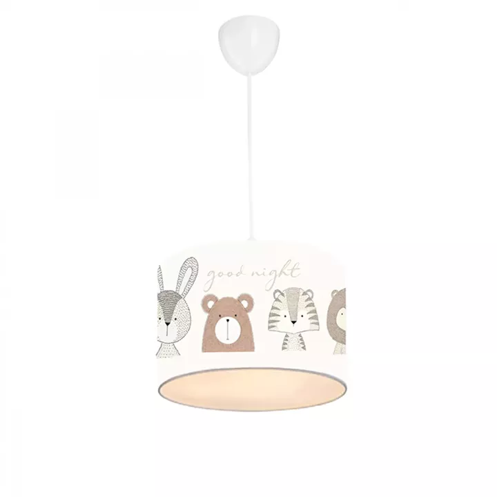 Children's ceiling light PWL-1095 pakoworld E27 grey-white D24x20cm