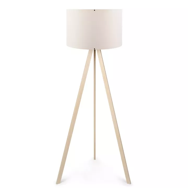 Floor lamp PWL-1060 pakoworld Ε27 natural-cream D38x140cm