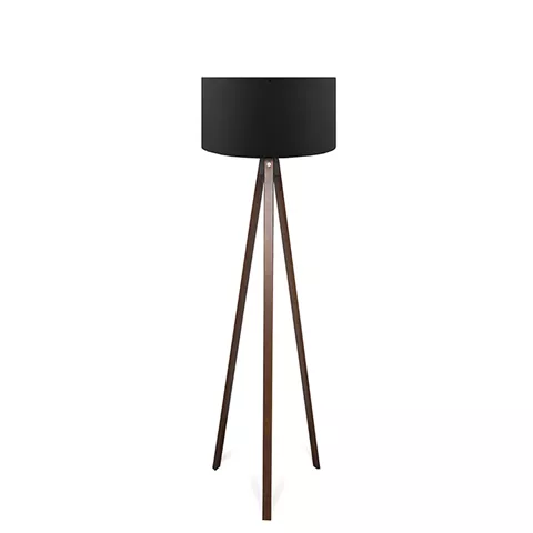 Floor lamp PWL-1059 pakoworld Ε27 walnut-black D38x140cm