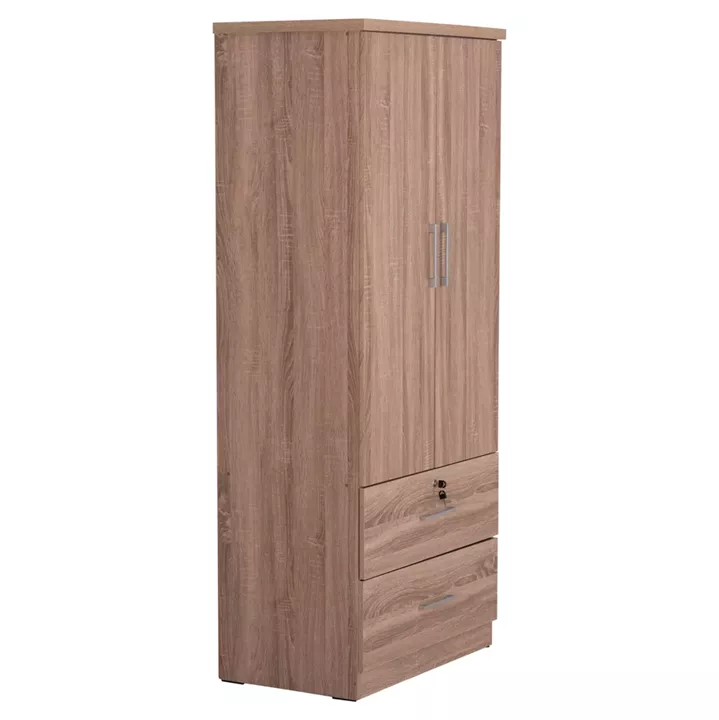 WARDROBE WITH DRAWERS REINA HM2484.11 MELAMINE IN SONAMA OAK 80x48x183Hcm.