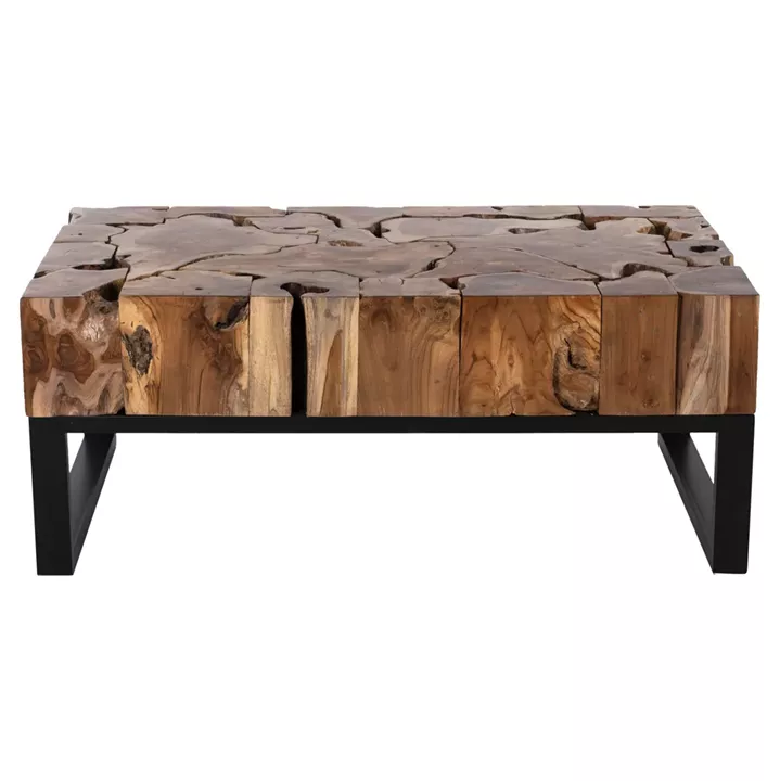 COFFEE TABLE FB99355 RECTANGULAR SOLID TEAK NATURAL 120X70X48H