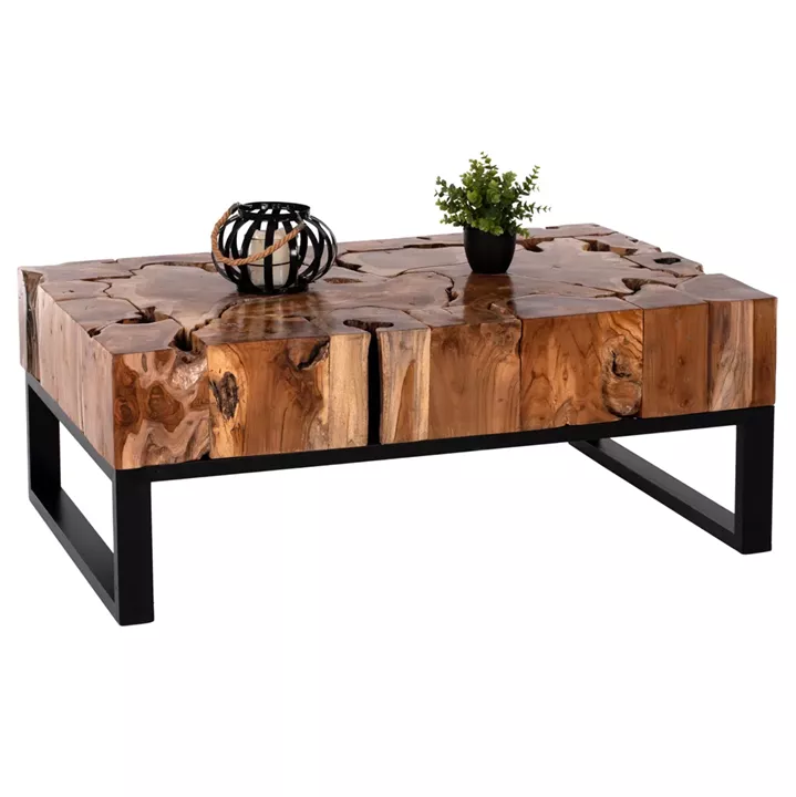 COFFEE TABLE FB99355 RECTANGULAR SOLID TEAK NATURAL 120X70X48H