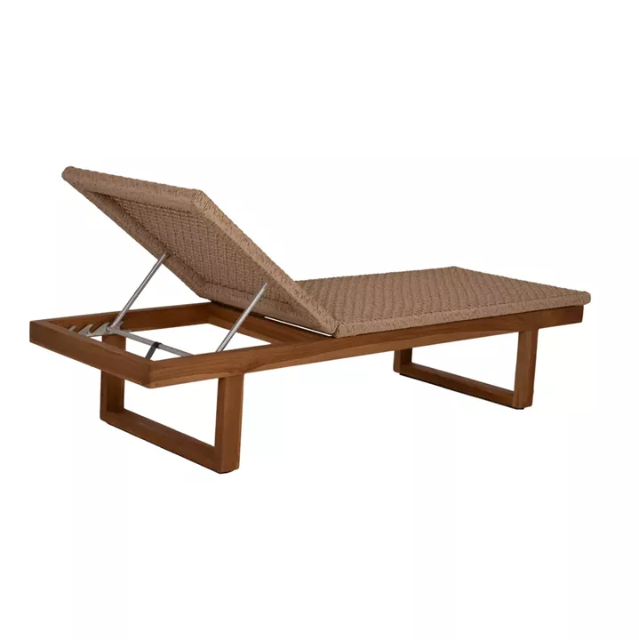 SUNLOUNGER PATRON HM5993 TEAK WOOD-VIRO ROPE WICKER 191x65x86Hcm.