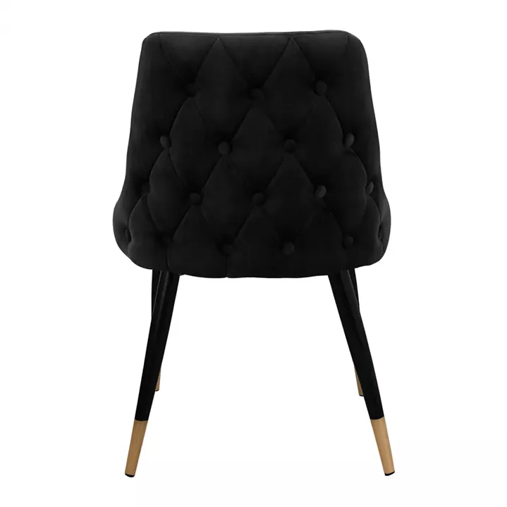 Dining Chair Serenity HM8527.04 Velvet Black with metallic frame 52x61x83cm