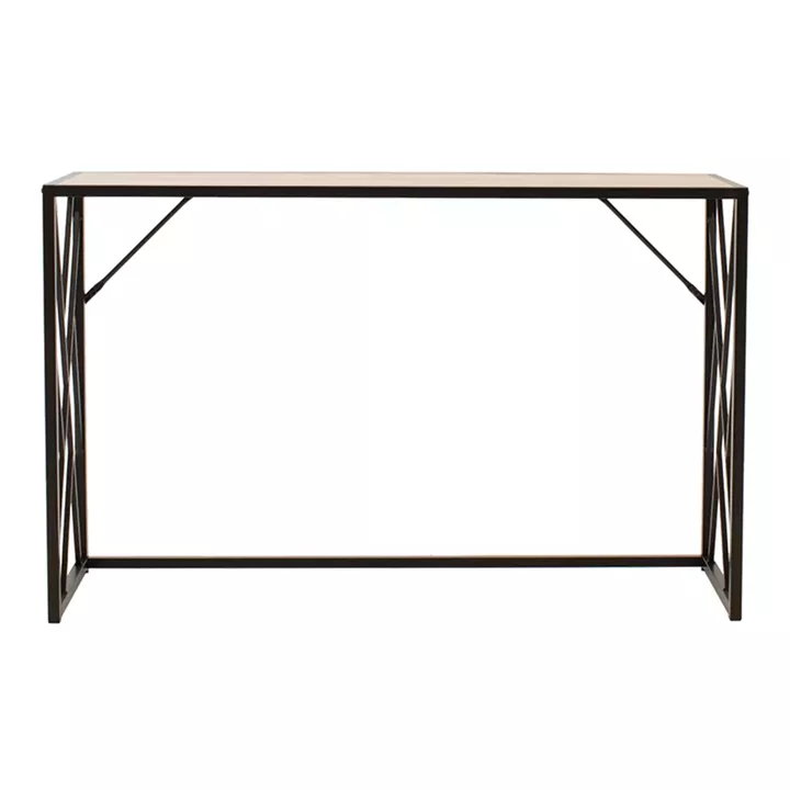 Console Ivy pakoworld in walnut - black color 120x35x75cm