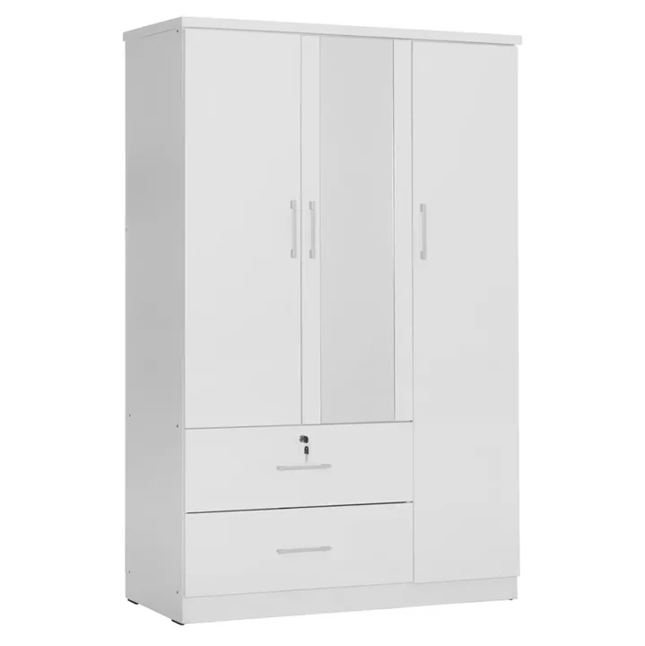 ΝΤΟΥΛΑΠΑ ΜΕ ΚΑΘΡΕΦΤΗ & ΣΥΡΤΑΡΙΑ JARRY HM2485.01 ΛΕΥΚΗ ΜΕΛΑΜΙΝΗ 119x48x183Υεκ