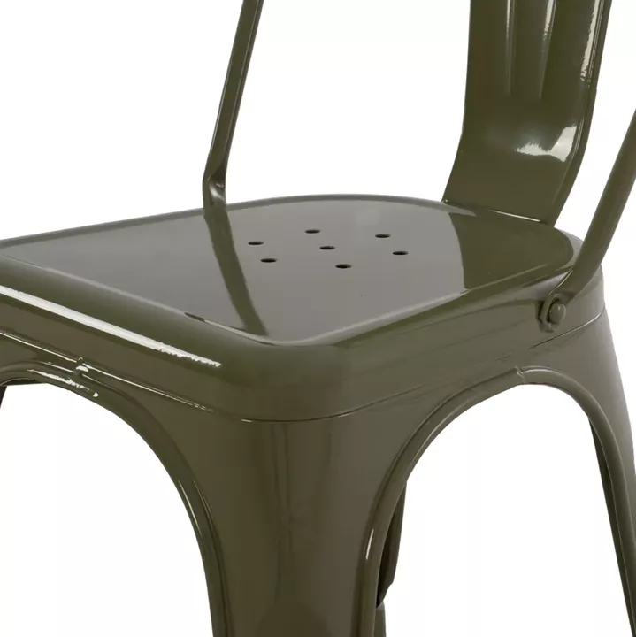 DINING CHAIR MELITA HM8641.43 METAL IN DARK OLIVE GREEN 43x50x82Hcm.