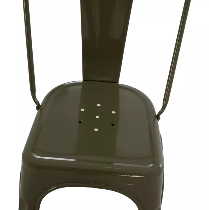 DINING CHAIR MELITA HM8641.43 METAL IN DARK OLIVE GREEN 43x50x82Hcm.
