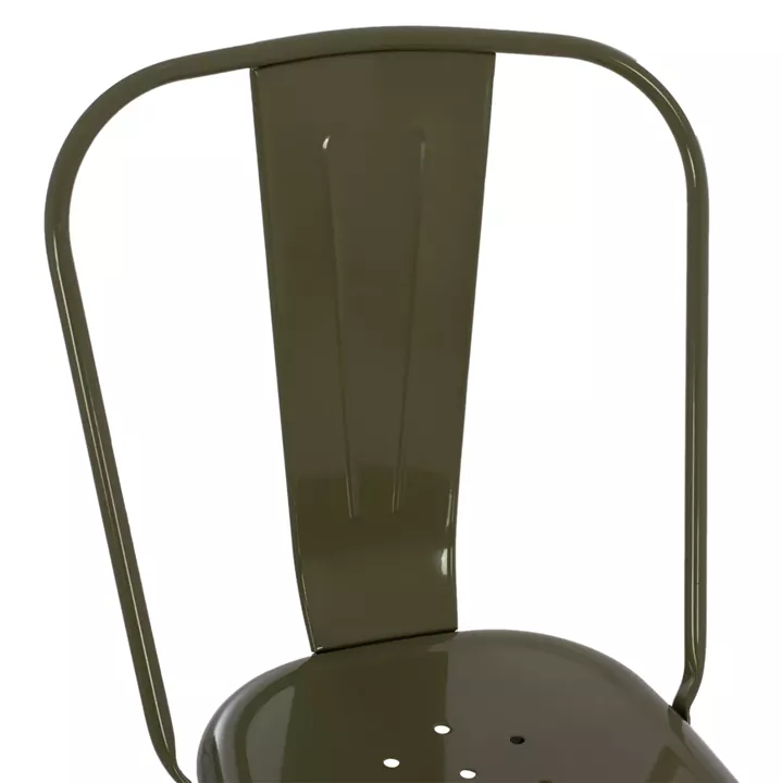 DINING CHAIR MELITA HM8641.43 METAL IN DARK OLIVE GREEN 43x50x82Hcm.