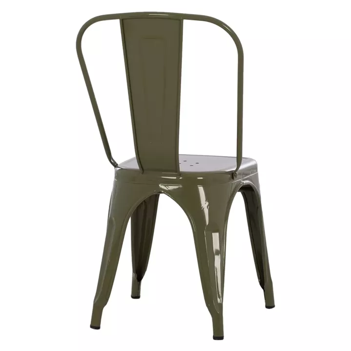 DINING CHAIR MELITA HM8641.43 METAL IN DARK OLIVE GREEN 43x50x82Hcm.