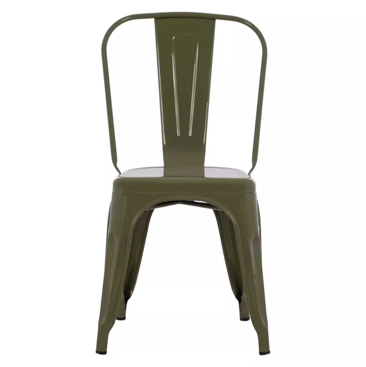 DINING CHAIR MELITA HM8641.43 METAL IN DARK OLIVE GREEN 43x50x82Hcm.