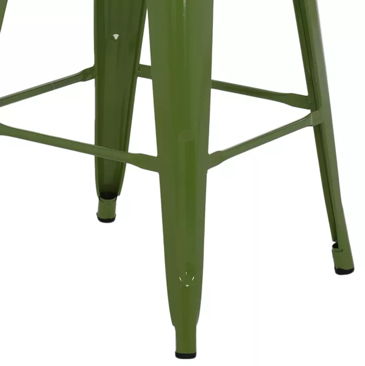 ΣΚΑΜΠΟ ΜΕΣΑΙΟΥ ΥΨΟΥΣ ΜΕΤΑΛΛΙΚΟ MELITA HM8573.53 ΣΕ LIGHT OLIVE GREEN 43x43x67Υεκ.