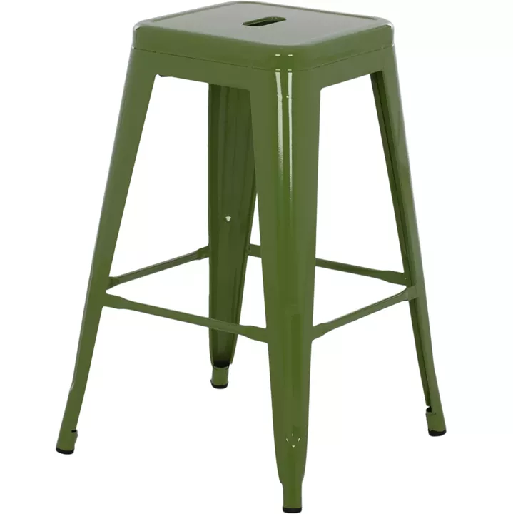 ΣΚΑΜΠΟ ΜΕΣΑΙΟΥ ΥΨΟΥΣ ΜΕΤΑΛΛΙΚΟ MELITA HM8573.53 ΣΕ LIGHT OLIVE GREEN 43x43x67Υεκ.