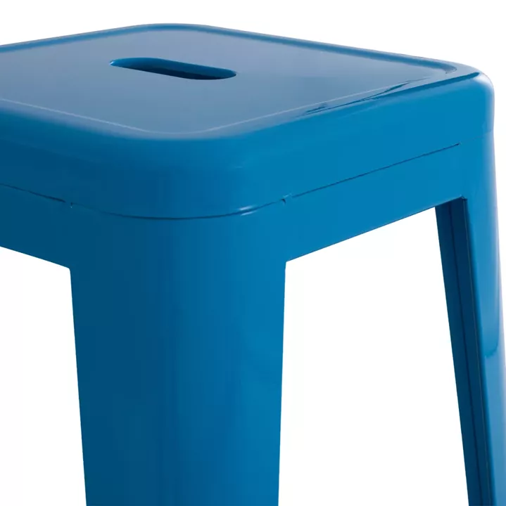 ΣΚΑΜΠΟ ΜΠΑΡ ΜΕΤΑΛΛΙΚΟ MELITA HM8642.48 ΣΕ ΜΠΛΕ 43x43x78Υεκ.